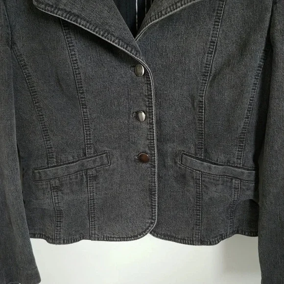 Bianca Nygara Jean Jacket, Gray,  8 - Picture 4 of 8